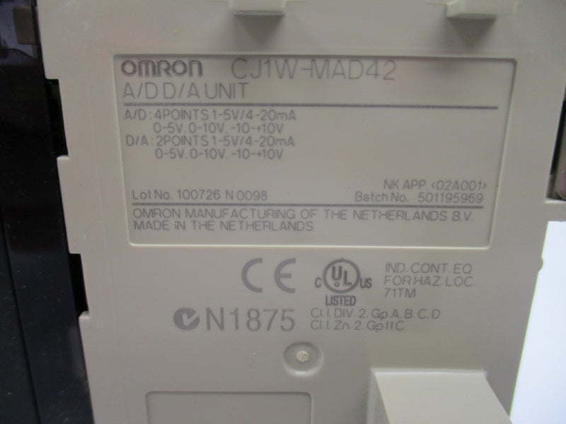 OMRON CJ1W-MAD42 0-10V NSNP