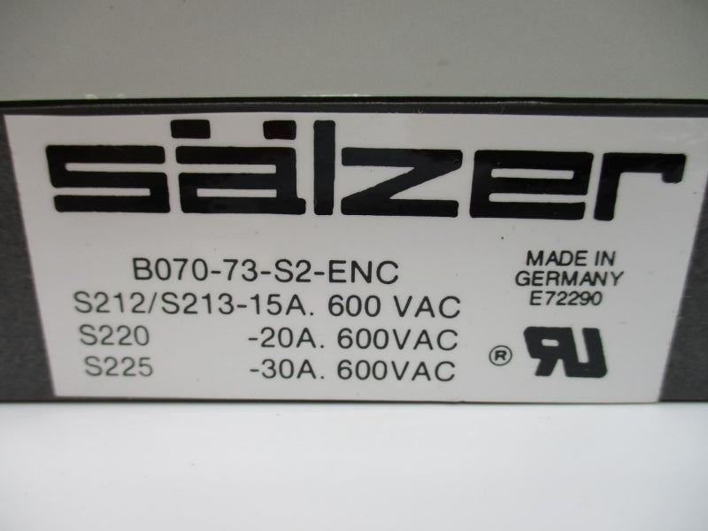 SALZER B070-73-S2-ENC 600VAC 30A NSNP