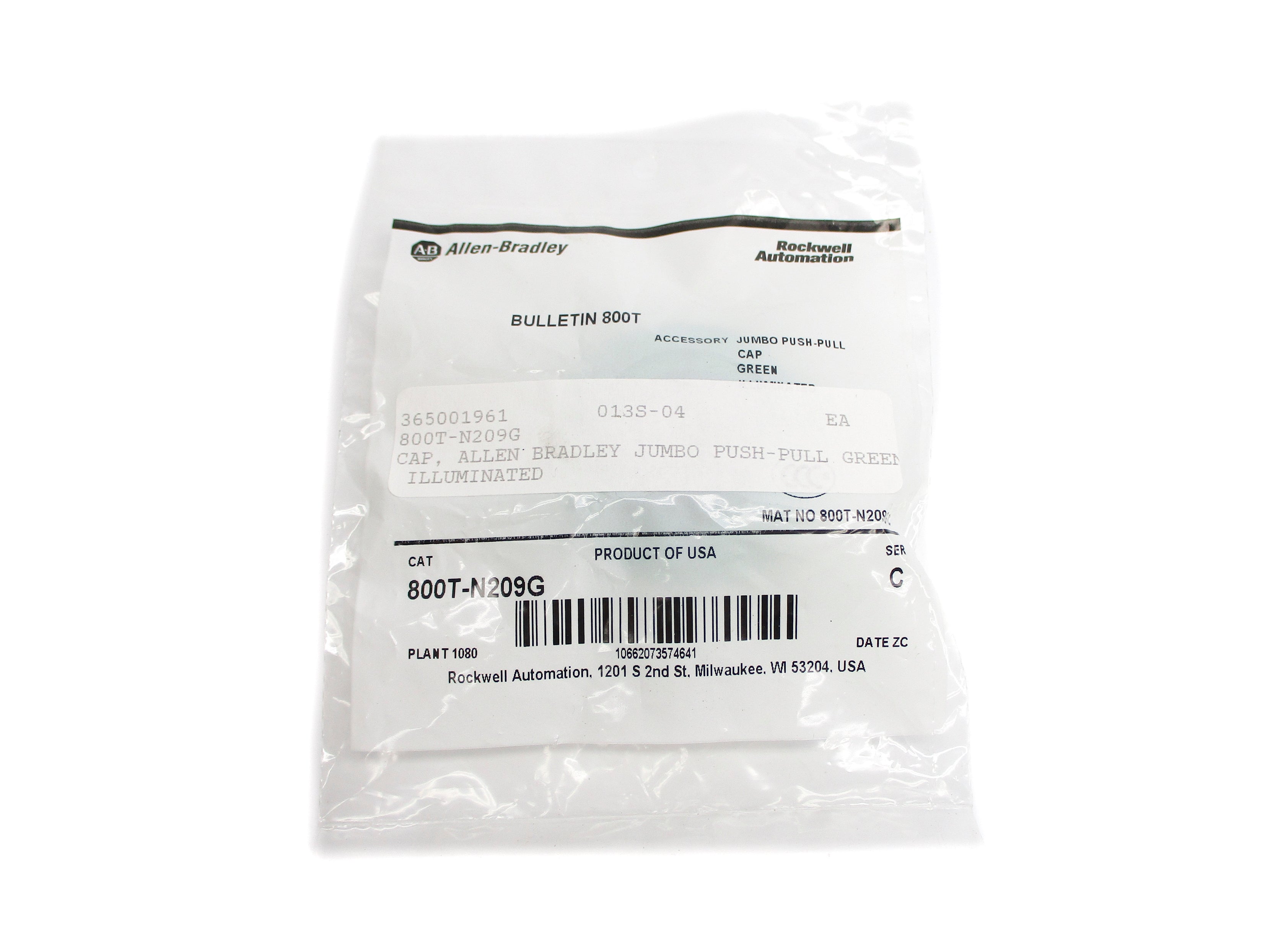 ALLEN BRADLEY 800T-N209G SER. C NSMP