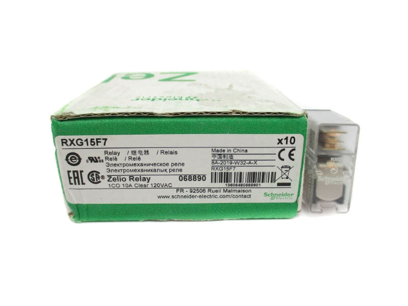 SCHNEIDER ELECTRIC RXG15F7 120VAC 10A (PKG OF 10) NSMP