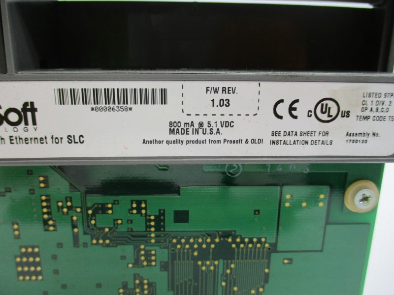 PROSOFT MVI46-MNET F/W 1.03 5.1VDC NSNP