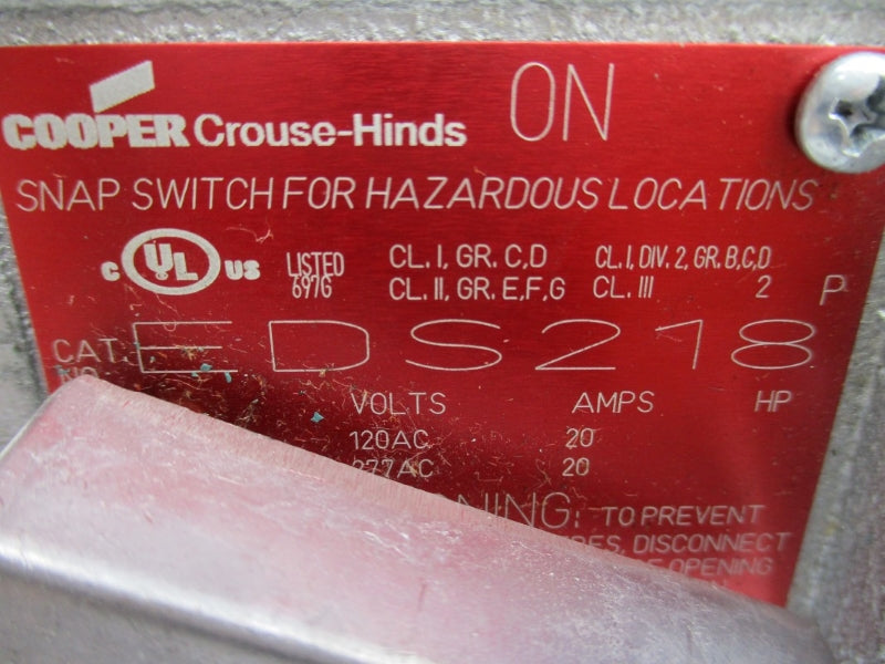 COOPER EDS218 277VAC 20A NSNP