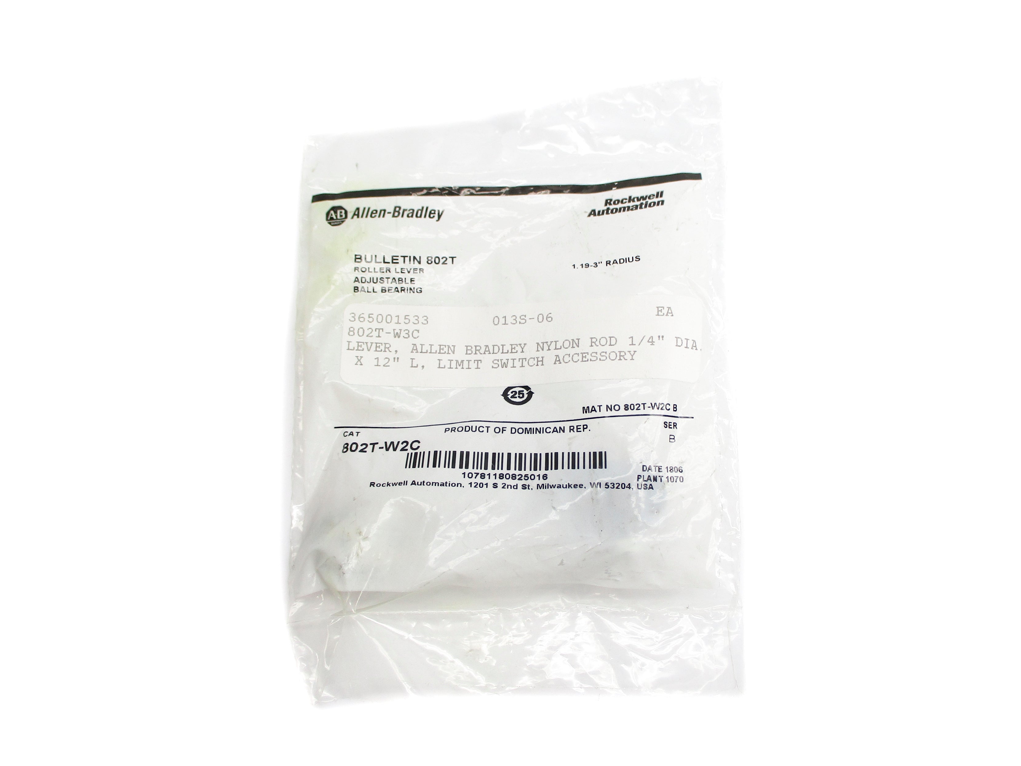 INDUSTRIAL SPARE PART 802T-W2C SER. B 1.19-3"  NSMP