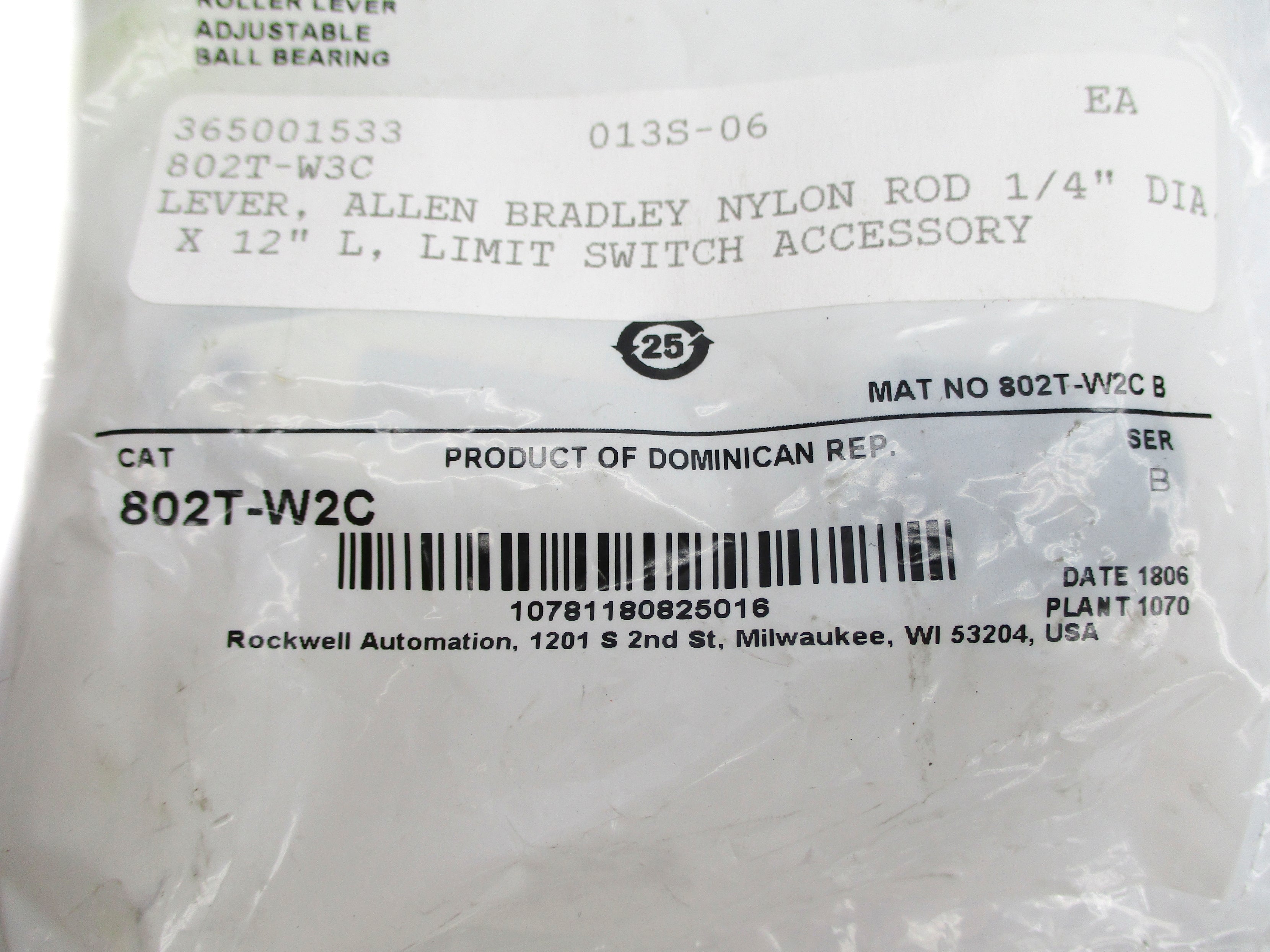 INDUSTRIAL SPARE PART 802T-W2C SER. B 1.19-3"  NSMP