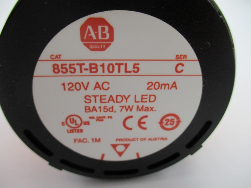 ALLEN BRADLEY 855T-B10TL5 SER. C 120VAC NSNP