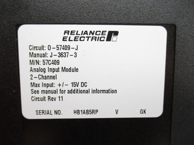 RELIANCE ELECTRIC 57C409 O-57409-J  5VDC NUPI
