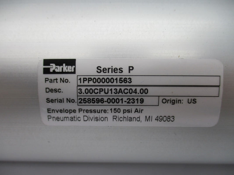PARKER 1PP000001563 3.00CPU13AC04.00 SER. P 150PSI NSNP