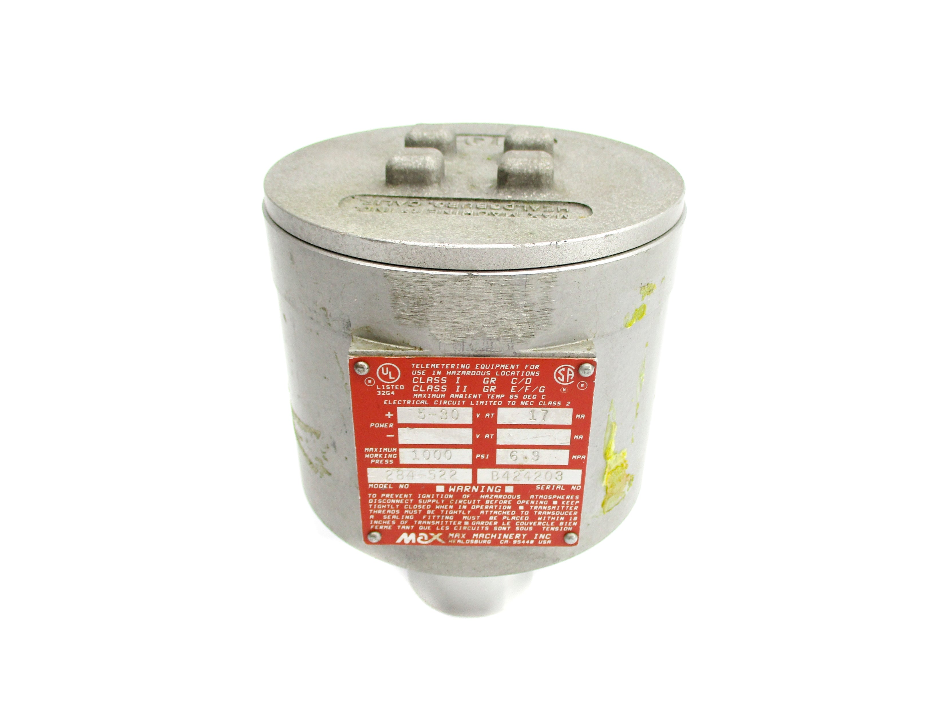 MAX 284-522 1000PSI (AS PICTURED) NSNP