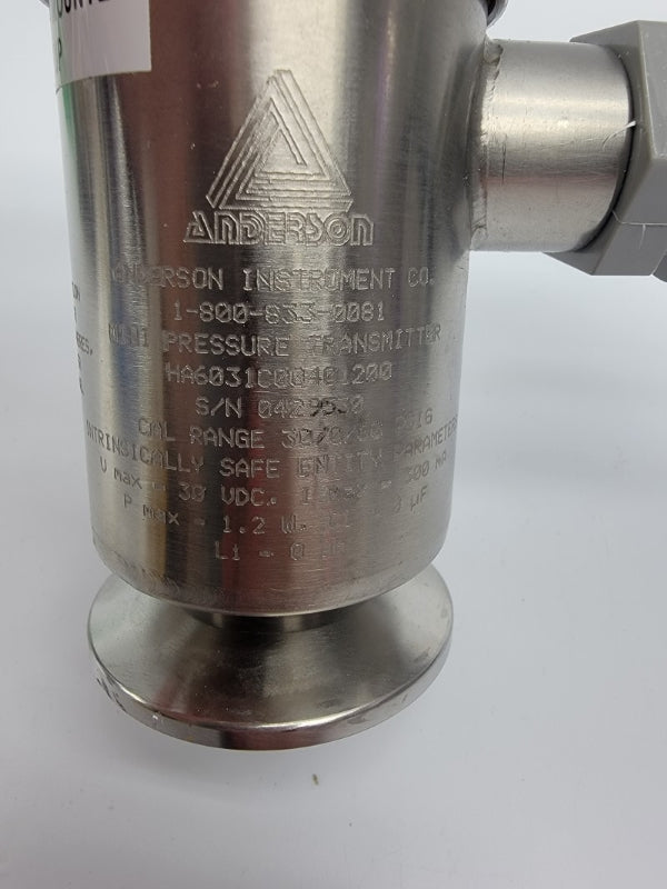 ANDERSON INSTRUMENT HA6031C00401200 30VDC 30/0/60PSI -18/46'C NSNP