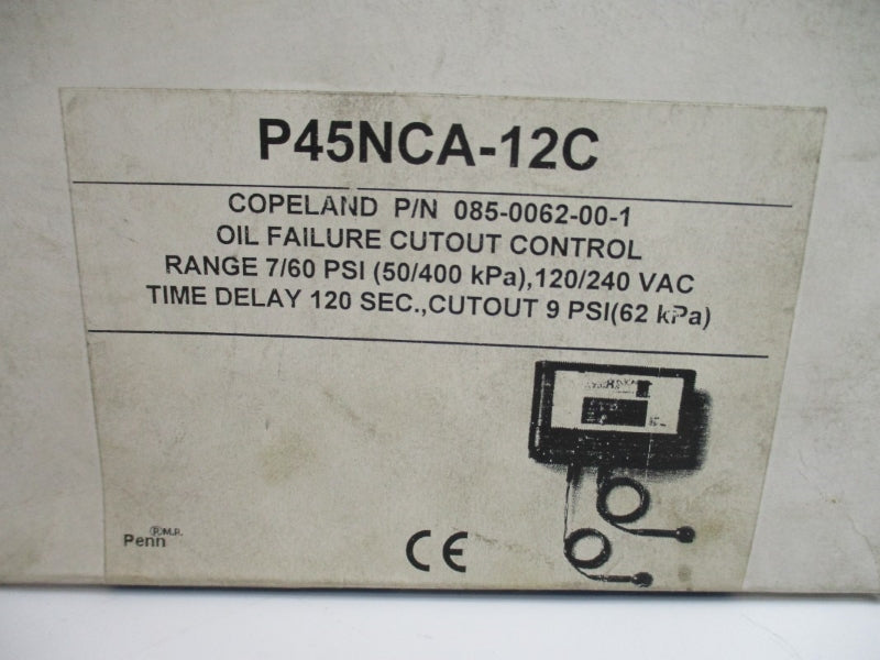 JOHNSON CONTROLS P45NCA-12C 085-0062-00-1 120/240VAC 7/60PSI 120S NSMP