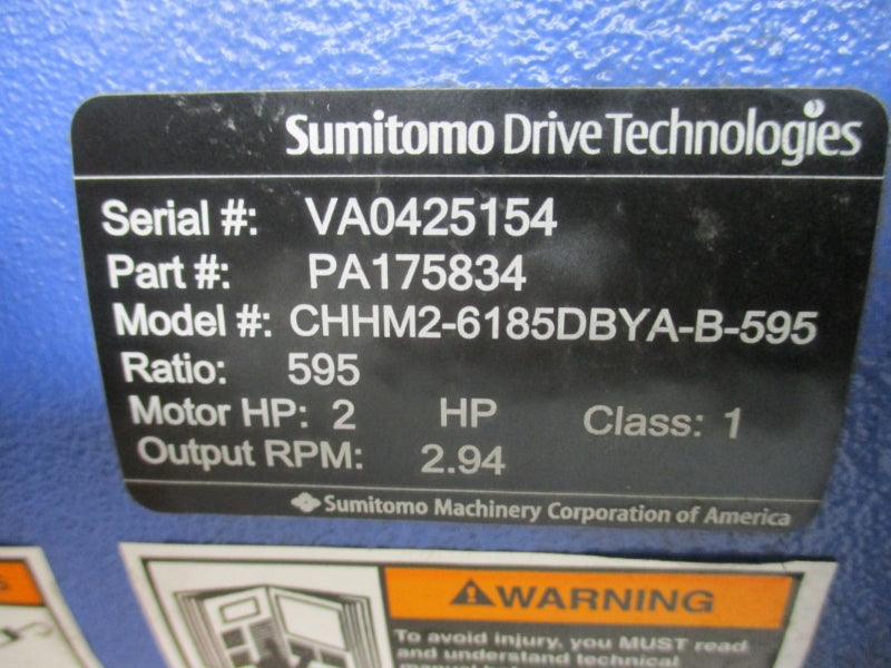 SUMITOMO TC-FX/FB-2D CHHM2-6185DBYA-B-595 PA175834 460V 6.07A NSNP