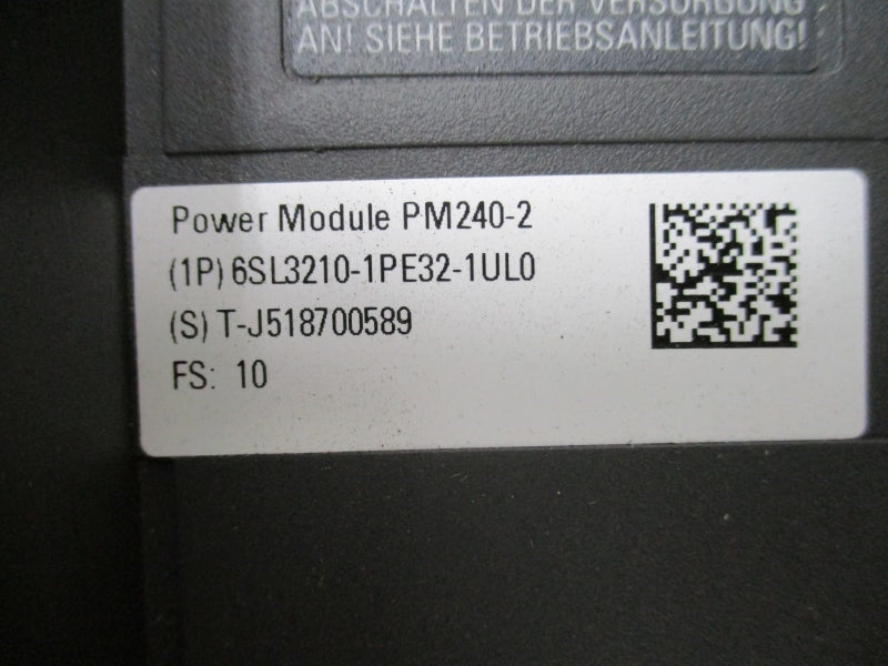 SIEMENS 6SL3210-1PE32-1UL0 380/480VAC 198A NSMP