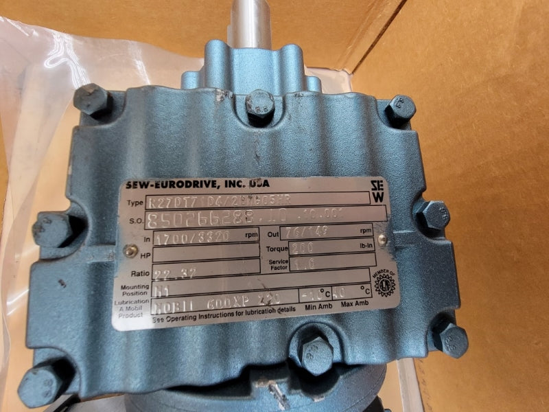 SEW EURODRIVE R27DFT71D4/2BHG05HR 460V .90/.88A NSMP