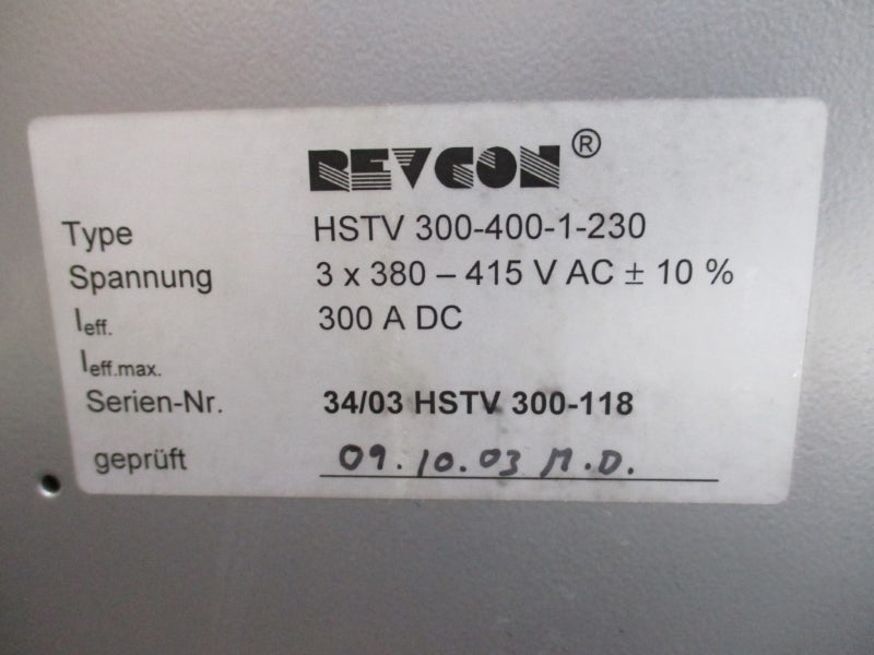 REVCON HSTV300-400-1-230 3X380-415 VAC 380/415VAC NSNP