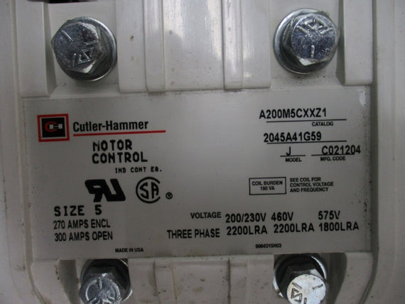 EATON SIZE 5 MCC BUCKET W/ A200M5CXXZ1 AND HKD BREAKER 480V 350A NSNP