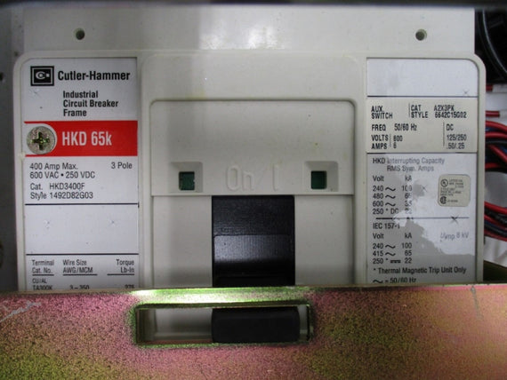 EATON SIZE 5 MCC BUCKET W/ A200M5CXXZ1 AND HKD BREAKER 480V 350A NSNP