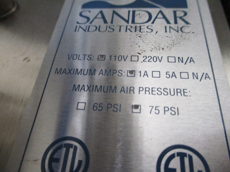 SANDAR INDUSTRIES TUSA1E 110V 1A 75PSI NSNP