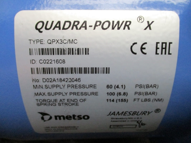 METSO QUADRA-POWR X QPX3C/MC C0221608 100PSI NSNP