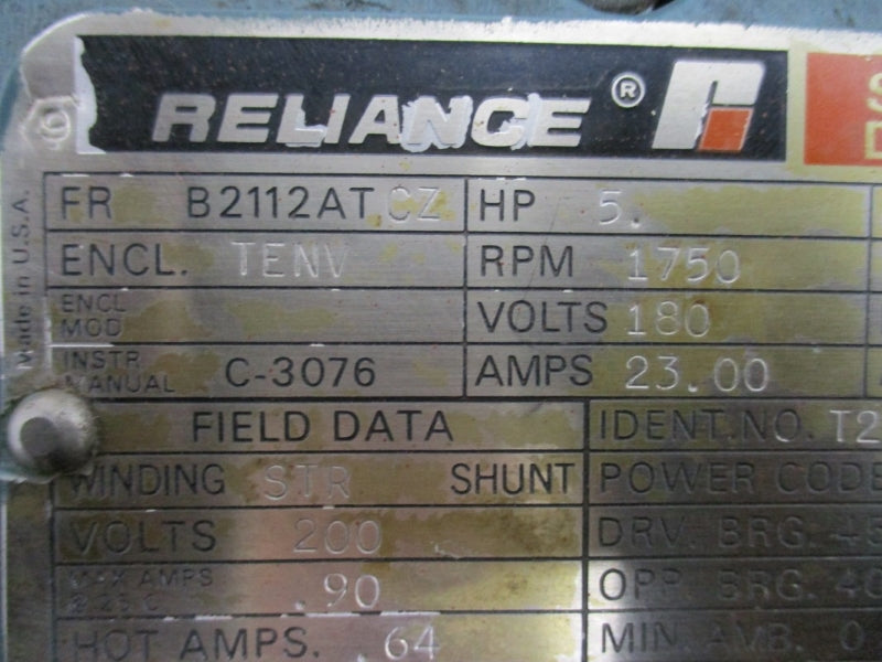 RELIANCE ELECTRIC B2112ATCZ 180V 23.00A REMAN