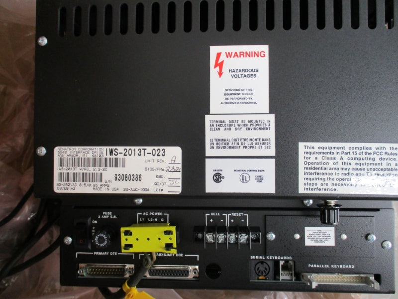 NEMATRON IWS-2013T-023 90-250VAC 0.5/0.25A NSMP