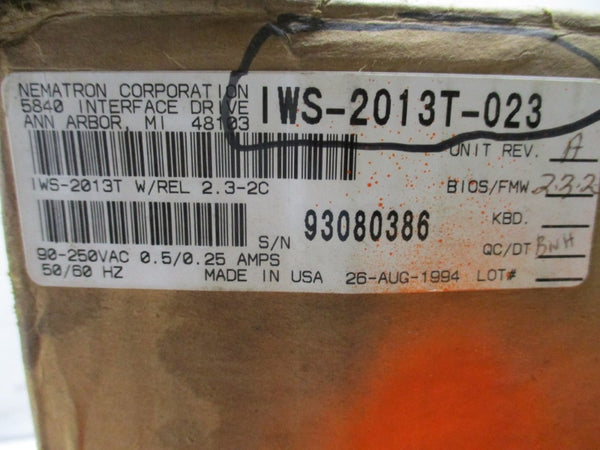 NEMATRON IWS-2013T-023 90-250VAC 0.5/0.25A NSMP