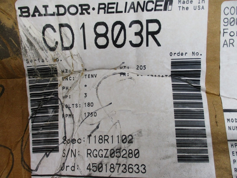BALDOR CD1803R 180V 14.10A NSMP