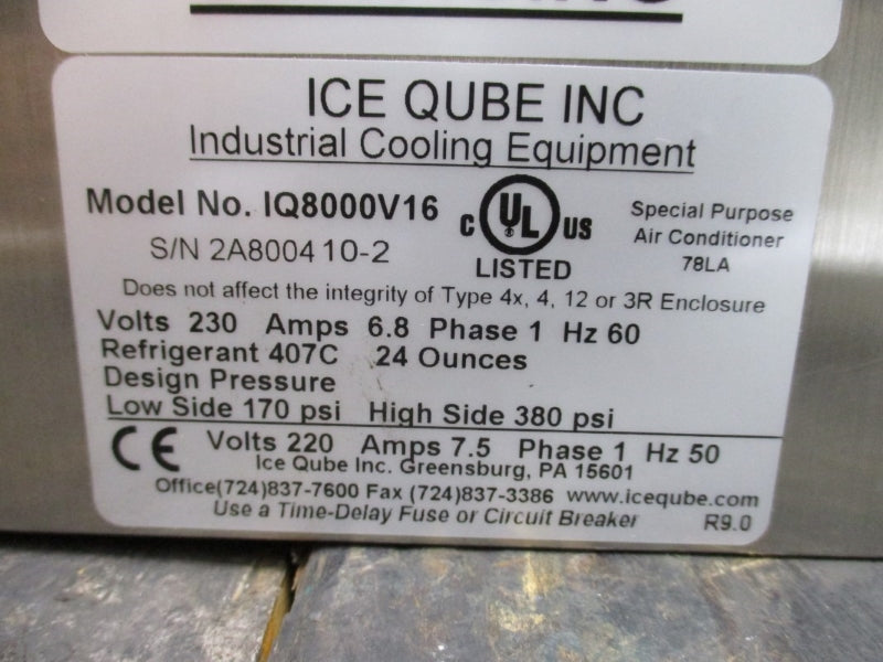 ICE QUBE IQ8000V16 230V 6.8A 380PSI 407'C NSNP