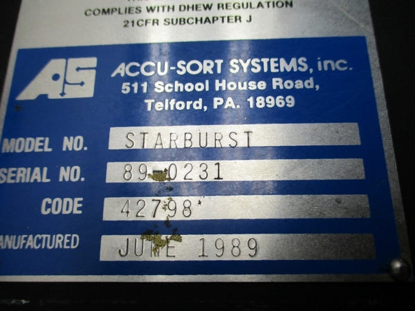 ACCU-SORT SYSTEMS STARBURST 42798 UNMP