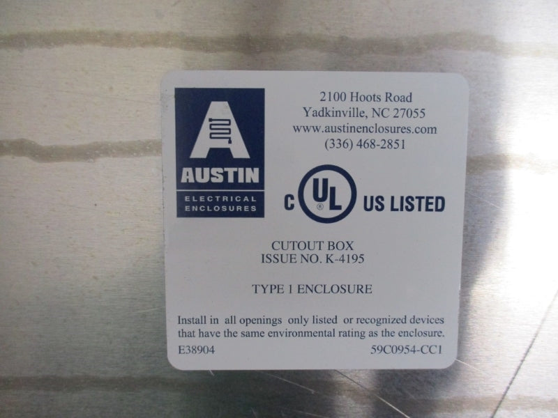 AUSTIN ELECTRICAL STAINLESS ENCLOSURE K-4195 NSNP