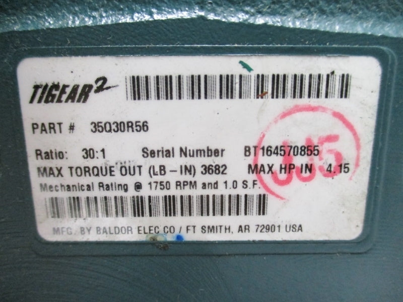 BALDOR 35Q30R56 W/ VEUHM3554 230/460V 4.4/2.2A NSNP