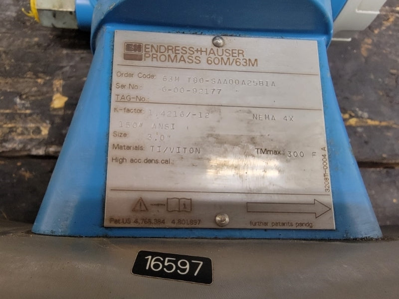 ENDRESS+HAUSER 63M-T80SAA00A25B1A 85-260VAC 3.0" NSNP