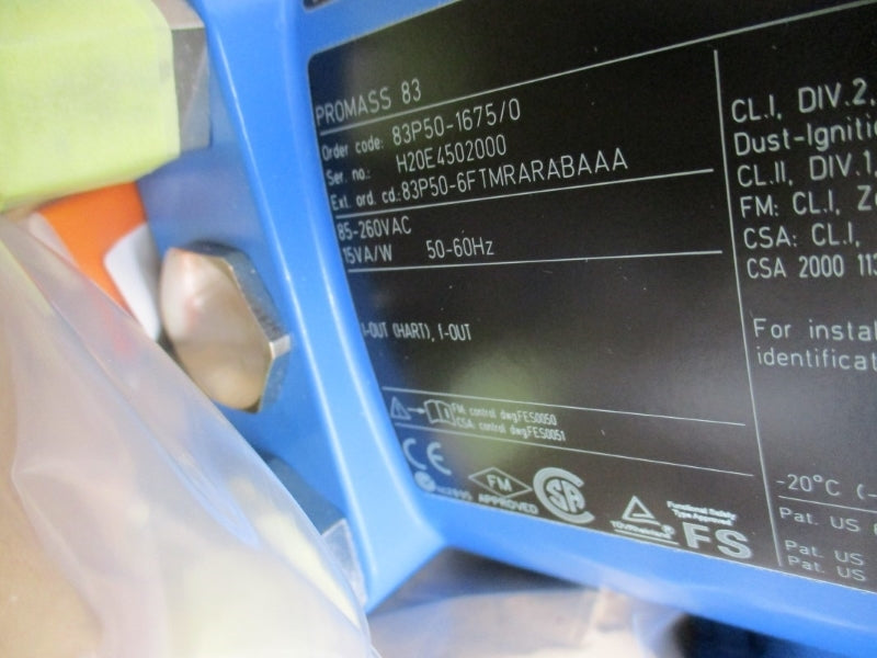 ENDRESS+HAUSER 83P50-1675/0 85-260VAC 145PSI 2" NSMP