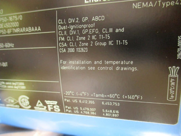 ENDRESS+HAUSER 83P50-1675/0 85-260VAC 145PSI 2" NSMP