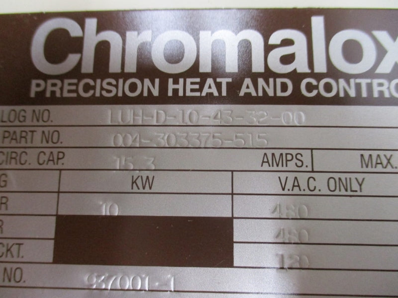CHROMALOX LUH-D-10-43-32-00 004-303375-515 480VAC 12.0A NSMP