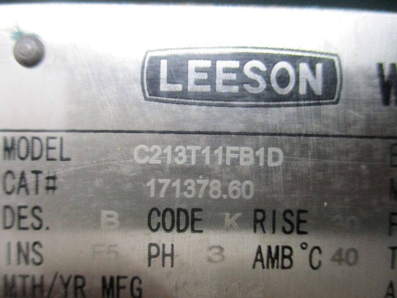 LEESON C213T11FB1D 171378.60 208-230/460V 9.8-9.4/4.7A NSMP