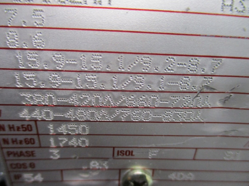 BROOK CROMPTON UD132MH 440-480V 15.9-15.1/9.2-8.7A NSNP
