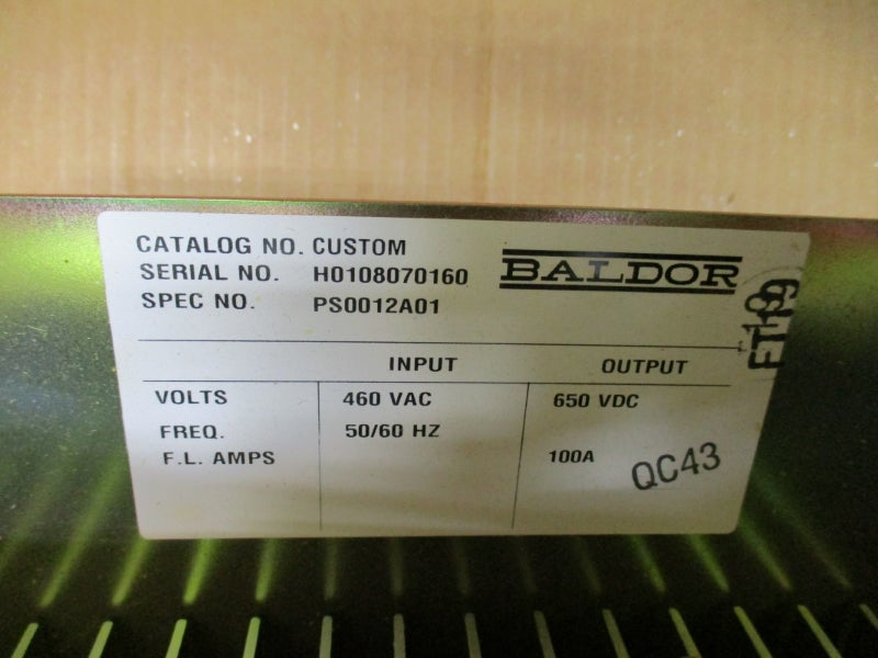 BALDOR PS0012A01 460VAC 100A NSMP