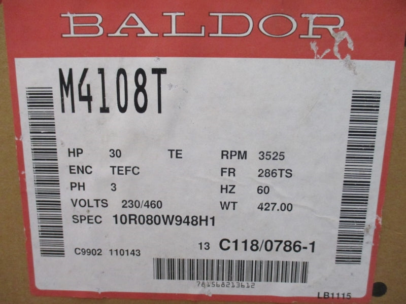 BALDOR M4108T 230/460V 60/34A NSMP