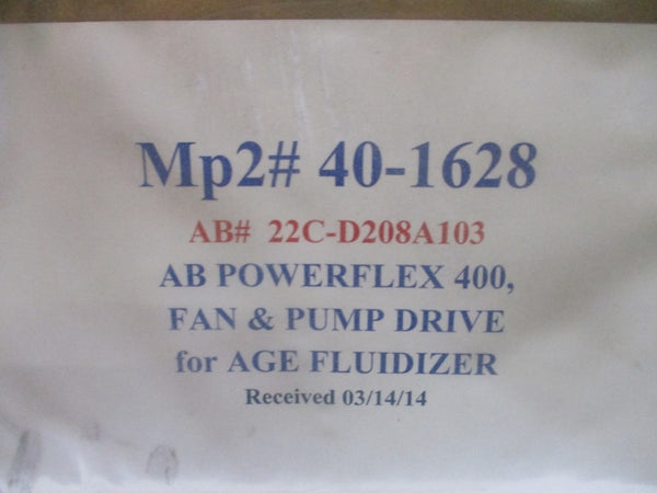 ALLEN BRADLEY 22C-D208A103 SER. A F/W 6.01 380-480VAC 200A REMAN