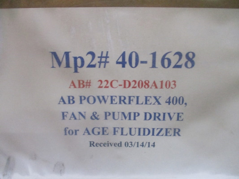 ALLEN BRADLEY 22C-D208A103 SER. A F/W 6.01 380-480VAC 200A REMAN