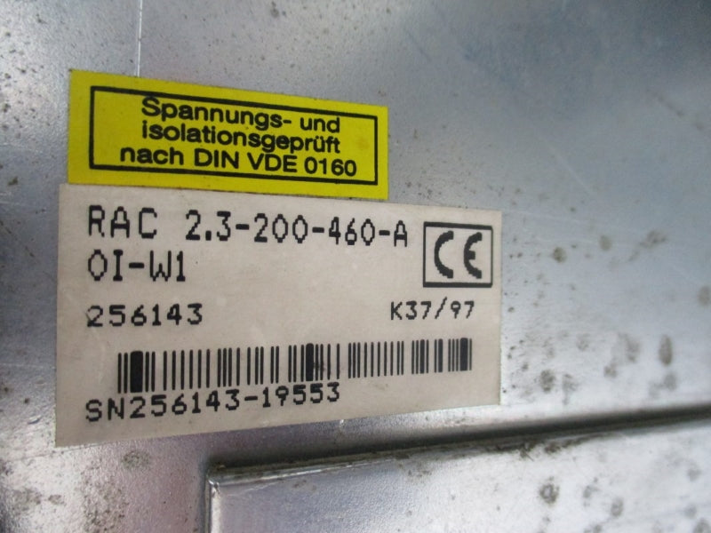 INDRAMAT RAC2.3-200-460-A0I-W1 256143 UNMP