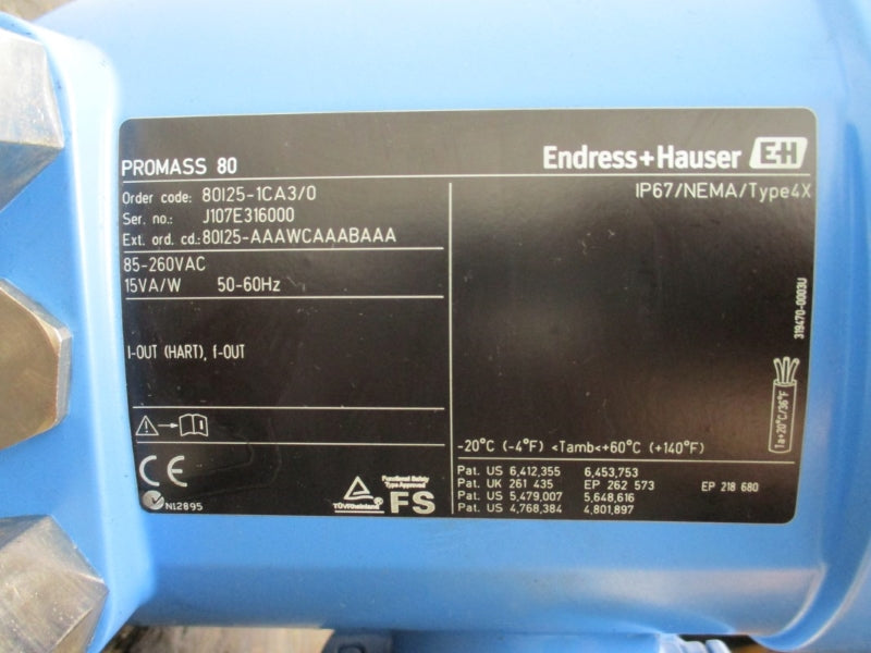 ENDRESS+HAUSER 80125-AAAWCAAABAAA 85-260VAC 600PSI 1" NSNP