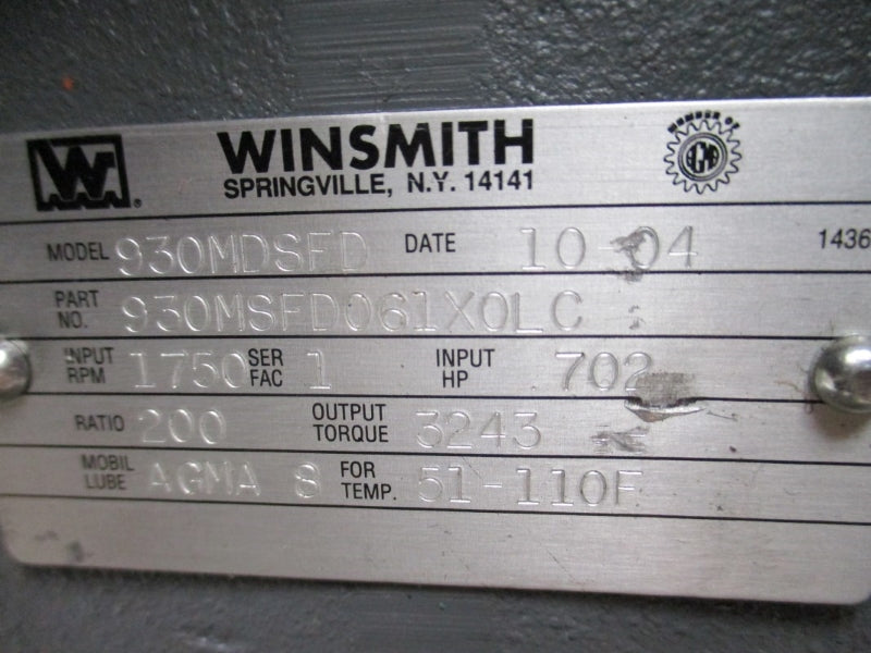 WINSMITH 930MDSFD 930MSFD061X0LC NSNP