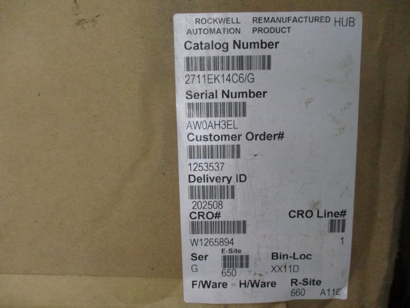 ALLEN BRADLEY 2711E-K14C6X SER. G F/W 5.16 REMAN