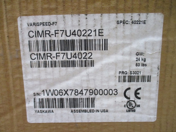 YASKAWA CIMR-F7U40221E 380-480VAC 55A NSMP