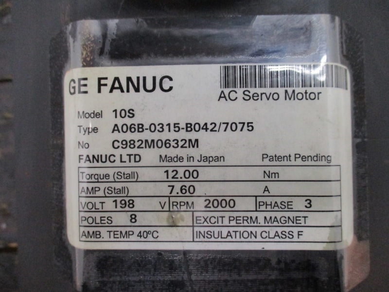 GE FANUC A06B-0315-B042/7075 198V 7.60A NSNP