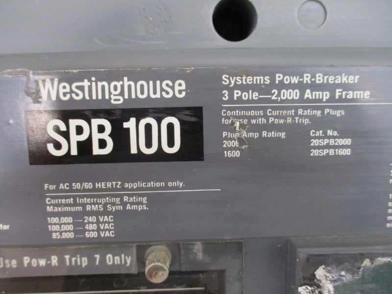 WESTINGHOUSE SPB100 229P272H07B 600VAC 2000A NSNP