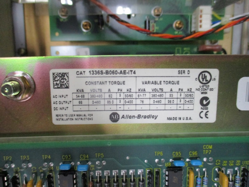 ALLEN BRADLEY 1336S-B060-AE-IT4 SER. D 460VAC 96.0A NSMP