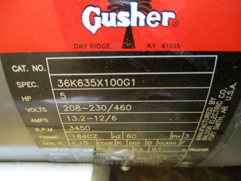GUSHER PUMPS MSC4-11-500FJ W/ 36K635X100G1 208-230/460V 13.2-12/6A NSMP