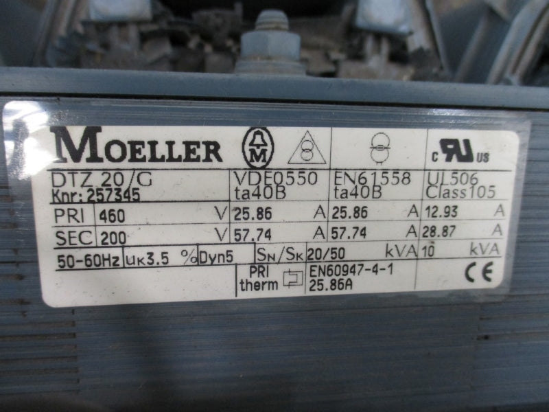MOELLER DTZ20/G 257345 460V 57.74A NSNP